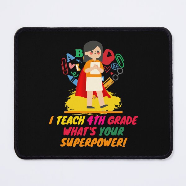 Item preview, I Teach 4th Grade Teacher Superhero designed and sold by superteachers.