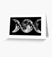 Triple Moon Goddess Symbol Greeting Card
