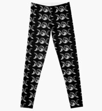 Triple Moon Goddess Symbol Leggings