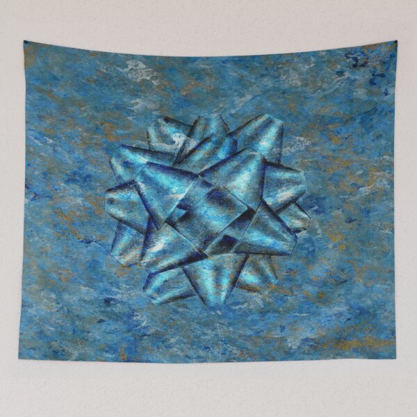 Item preview, star knot - marbled blue gold version designed and sold by SylvieG18.