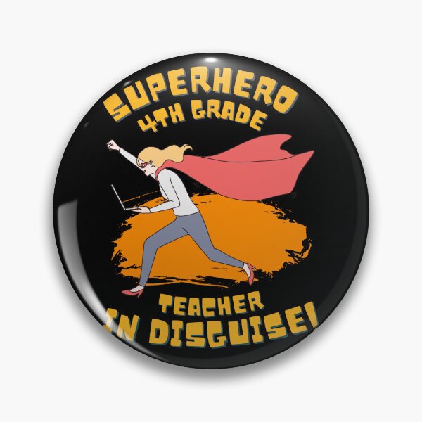 Item preview, 4th Grade Teacher Superhero designed and sold by superteachers.