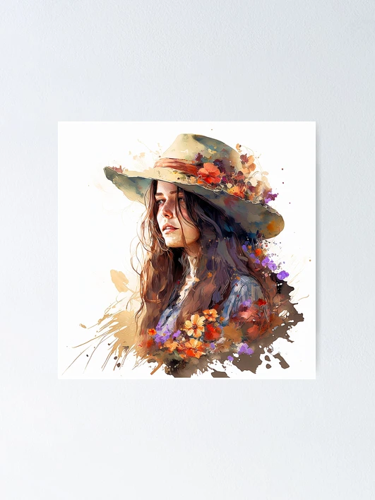 a*a様 Flower hat 絵画原画 Beautiful Woman with Flower Hat Paint by Numbers – Tucocoo
