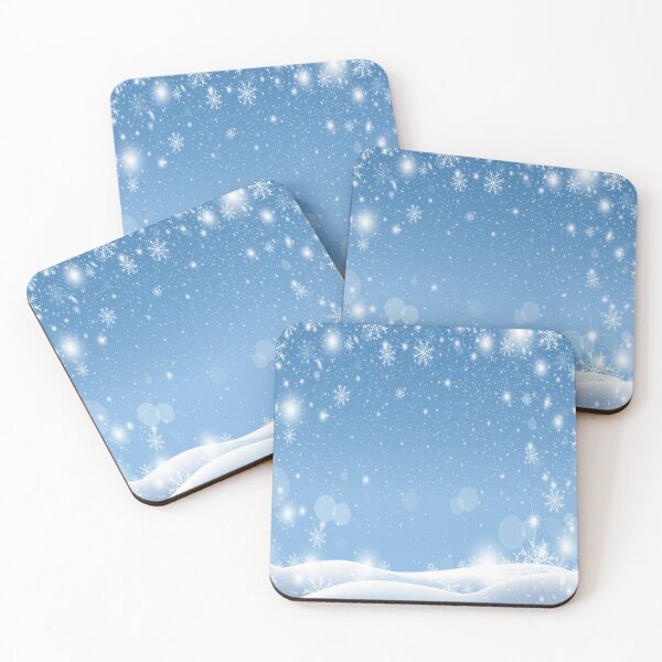 Item preview, Abstract Frosty Wintery Christmas Design of Snow Falling Snowflakes Winter Scene designed and sold by WearWolfDesigns.