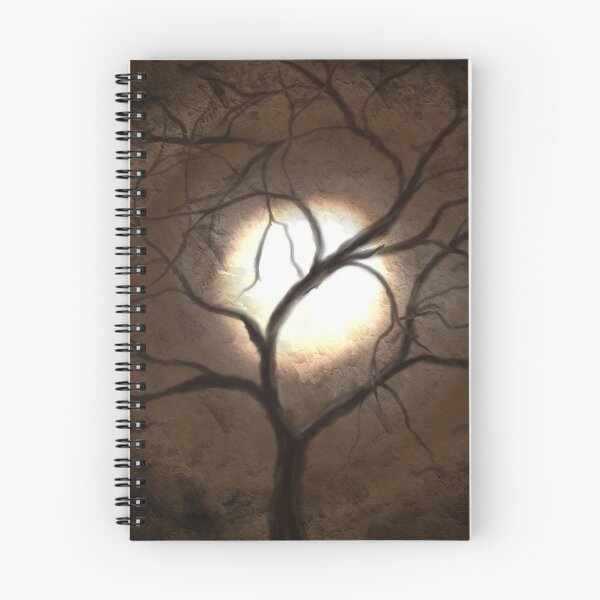 Item preview, Night owl on tree branch on a spooky night with luminous moon designed and sold by Jane Domenech.