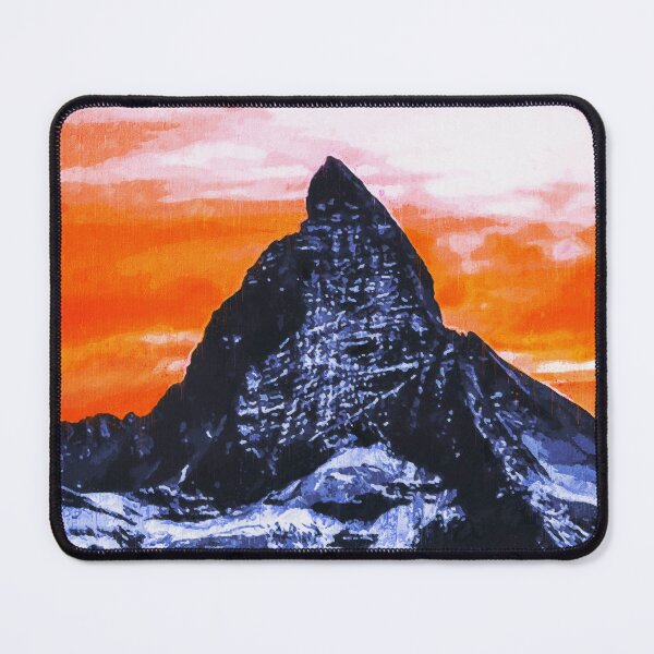 Item preview, Matterhorn Mountain Switzerland Zermatt, European Swiss Alps Mountains, Winter Matterhorn Landscape Oil Paint, Switzerland Highest Peak designed and sold by Paintcorner.