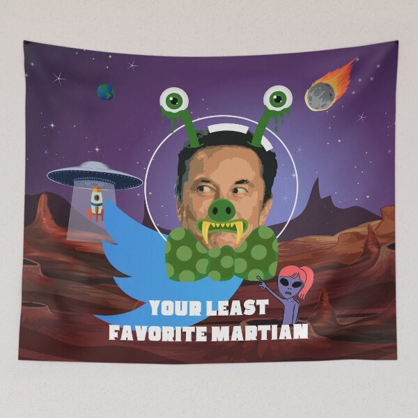 Item preview, Funny "Your Least Favorite Martian" Elon Alien Parody designed and sold by Write-to-Rebel.