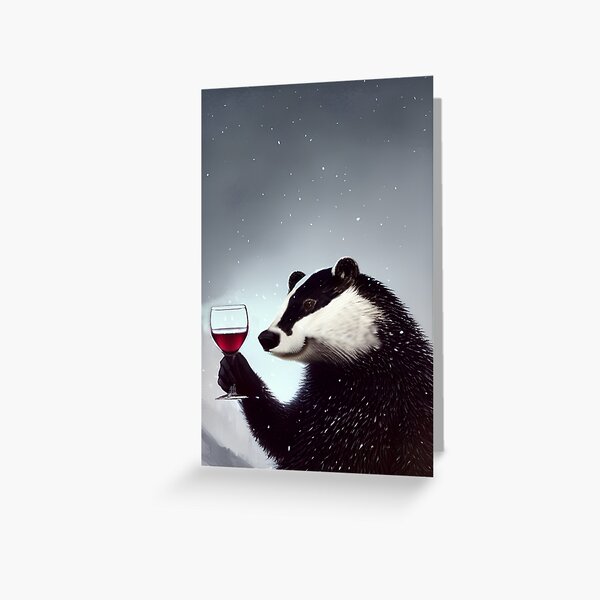 Artikel-Vorschau von Dachs trinkt Wein zum Feiern, designt und verkauft von Tellingmoon.
