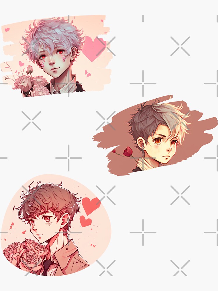 Cute Valentine Anime Boy Sticker For Sale By Cloudrest Redbubble 5631