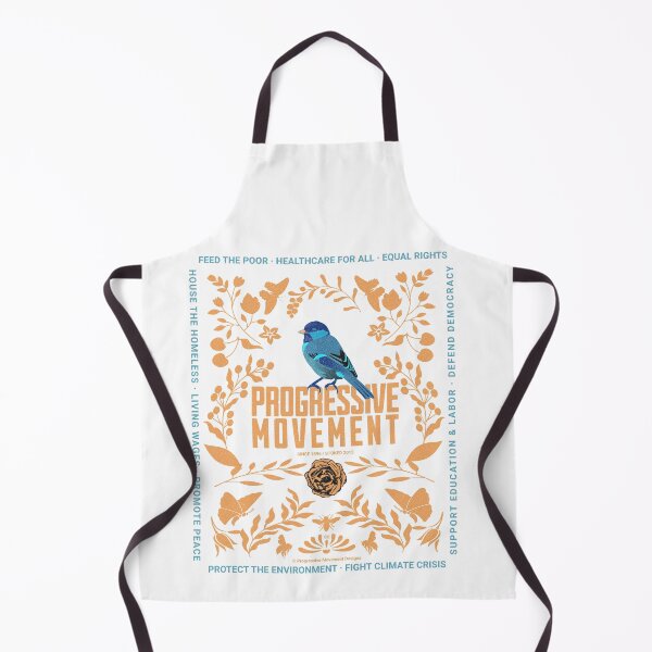 Artikelvorschau, PMD00011 Progressive Movement Designs blauer Vogel auf floralem Rosen-Botanikmotiv auf Weiß für Progressive entworfen und verkauft von ProgressiveLeft.