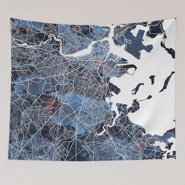 Item preview, Boston Map City Colors designed and sold by polliadesign.