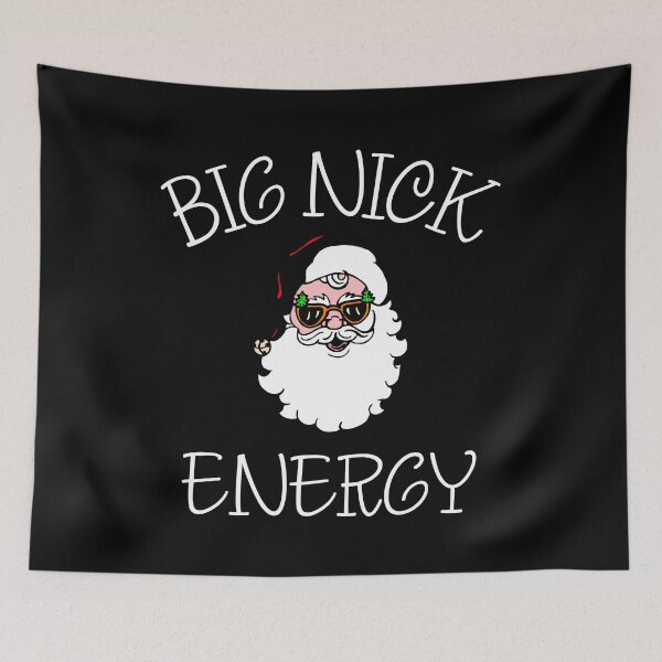 Item preview, Big Nick Energy,  Sarcastic Funny Xmas Christmas Santa Clause Wink, Humor Christmas Vintage Saint Nicholas designed and sold by Diferenty Shop  ⭐⭐⭐⭐⭐.