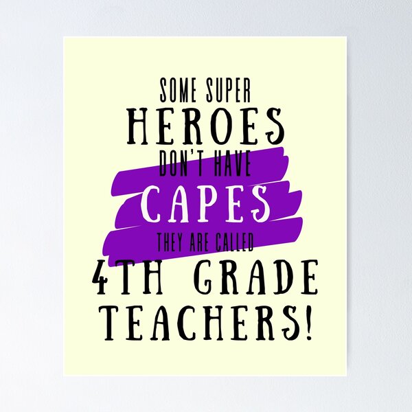 Item preview, Superhero 4th Grade Teacher Appreciation designed and sold by superteachers.