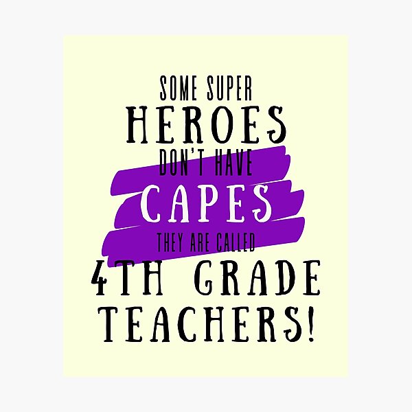 Item preview, Superhero 4th Grade Teacher Appreciation designed and sold by superteachers.
