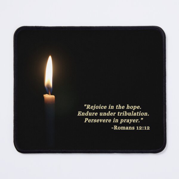 Item preview, SUBLIME #41 - Solo Candle Flame with Inspiring Bible Scripture - Romans 12:12 designed and sold by DEL-Productions.