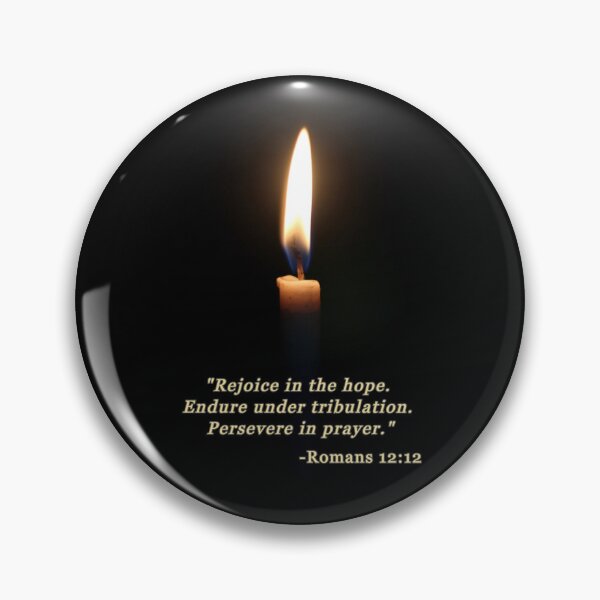 Item preview, SUBLIME #41 - Solo Candle Flame with Inspiring Bible Scripture - Romans 12:12 designed and sold by DEL-Productions.