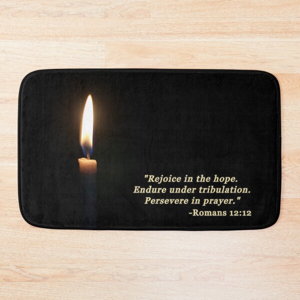 Item preview, SUBLIME #41 - Solo Candle Flame with Inspiring Bible Scripture - Romans 12:12 designed and sold by DEL-Productions.