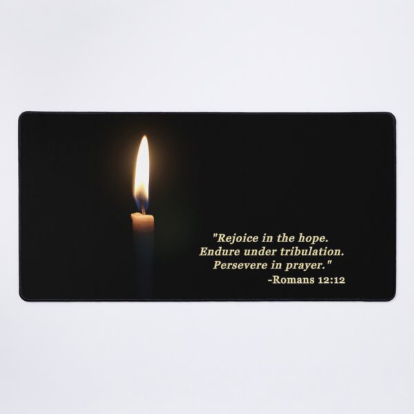 Item preview, SUBLIME #41 - Solo Candle Flame with Inspiring Bible Scripture - Romans 12:12 designed and sold by DEL-Productions.