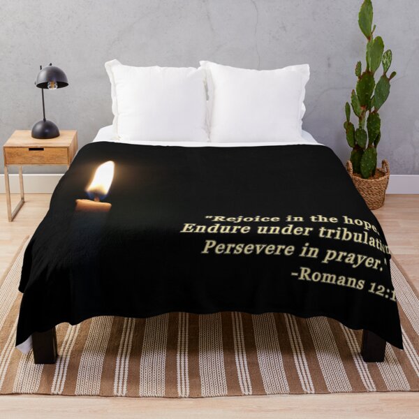 Item preview, SUBLIME #41 - Solo Candle Flame with Inspiring Bible Scripture - Romans 12:12 designed and sold by DEL-Productions.