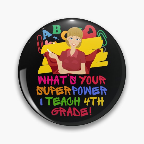 Item preview, I Teach 4th Grade Teacher Superhero designed and sold by superteachers.