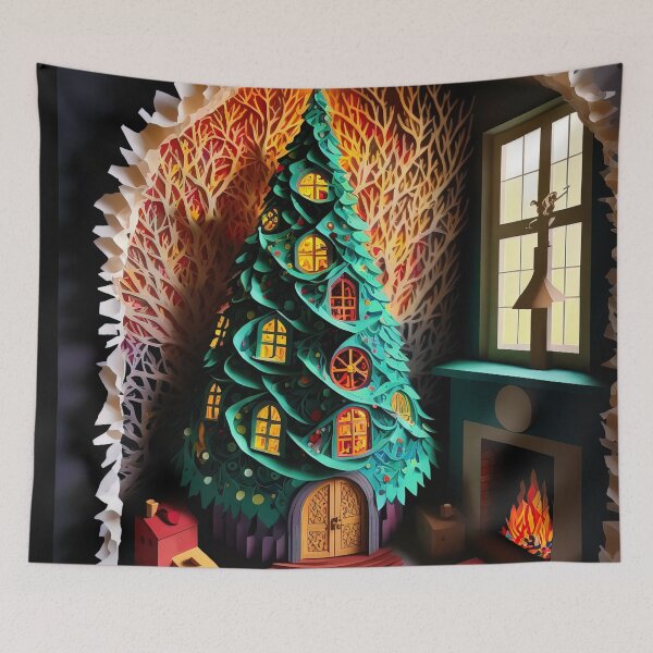 Item preview, Christmas Scene Paper Tree DESIGN 5 designed and sold by Juliascutecornr.