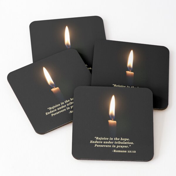 Item preview, SUBLIME #41 - Solo Candle Flame with Inspiring Bible Scripture - Romans 12:12 designed and sold by DEL-Productions.