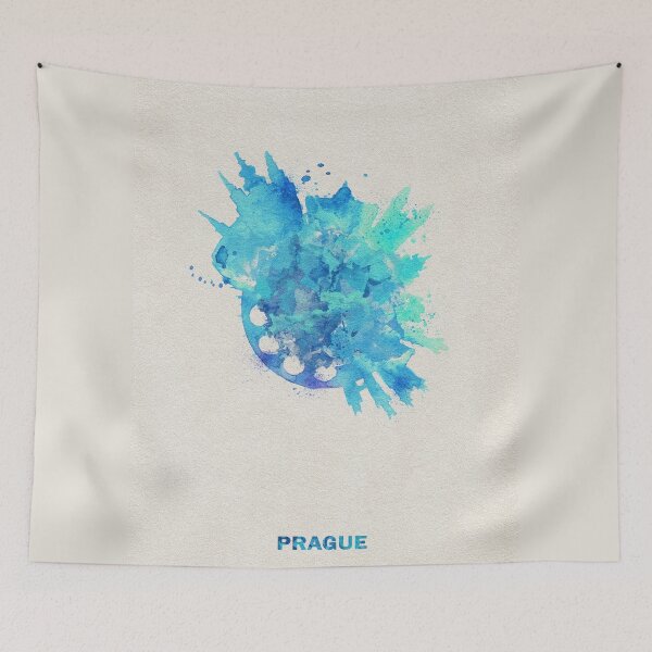Item preview, Prague, Czech Republic Skyround Art / Circular Panoramic Skyline Painting designed and sold by A Deniz Akerman.