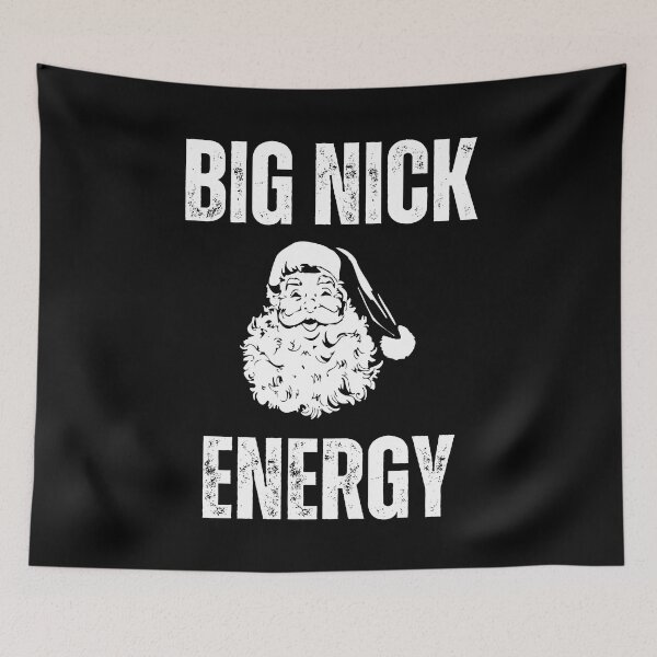 Item preview, Big Nick Energy,  Sarcastic Funny Xmas Christmas Santa Clause Wink, Humor Christmas Vintage Saint Nicholas designed and sold by Diferenty Shop  ⭐⭐⭐⭐⭐.