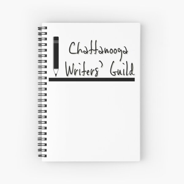 Chattanooga Writers' Guild - Pencil Logo - Black Text Spiral Notebook