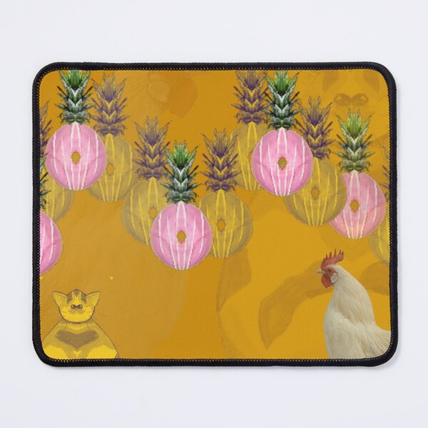 Item preview, weird donut pineapple chicken and cat designed and sold by AspieConjures.