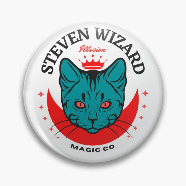 Item preview, STEVEN NAME: STEVEN WIZARD GREEN CAT DESIGN. designed and sold by AlexRelax.