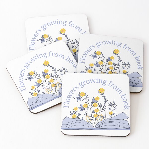Item preview, Flowers growing from book stickers  designed and sold by Lessonsprint.