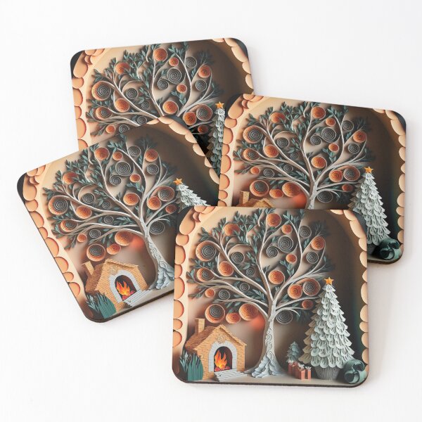 Item preview, Christmas Scene Paper Tree DESIGN 6 designed and sold by Juliascutecornr.