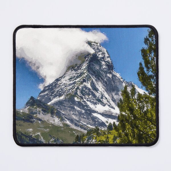 Item preview, Matterhorn Mountain Switzerland Zermatt, European Swiss Alps Mountains, Winter Matterhorn Landscape Oil Paint, Switzerland Highest Peak designed and sold by Paintcorner.