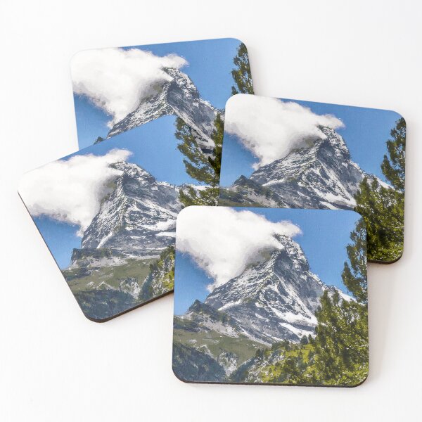Item preview, Matterhorn Mountain Switzerland Zermatt, European Swiss Alps Mountains, Winter Matterhorn Landscape Oil Paint, Switzerland Highest Peak designed and sold by Paintcorner.