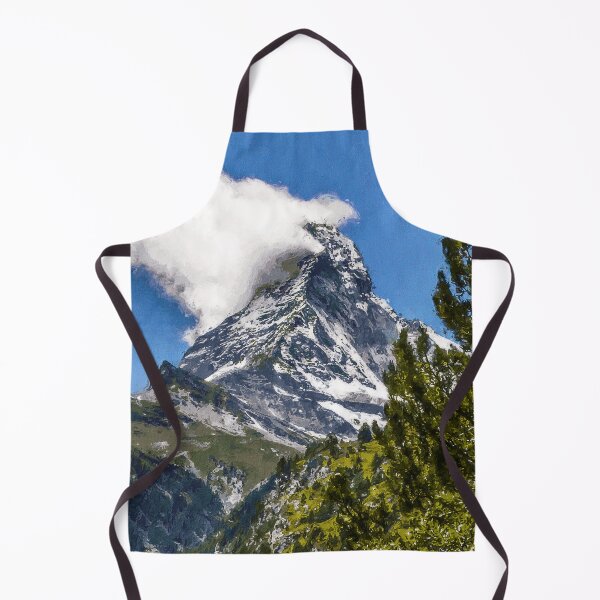 Item preview, Matterhorn Mountain Switzerland Zermatt, European Swiss Alps Mountains, Winter Matterhorn Landscape Oil Paint, Switzerland Highest Peak designed and sold by Paintcorner.
