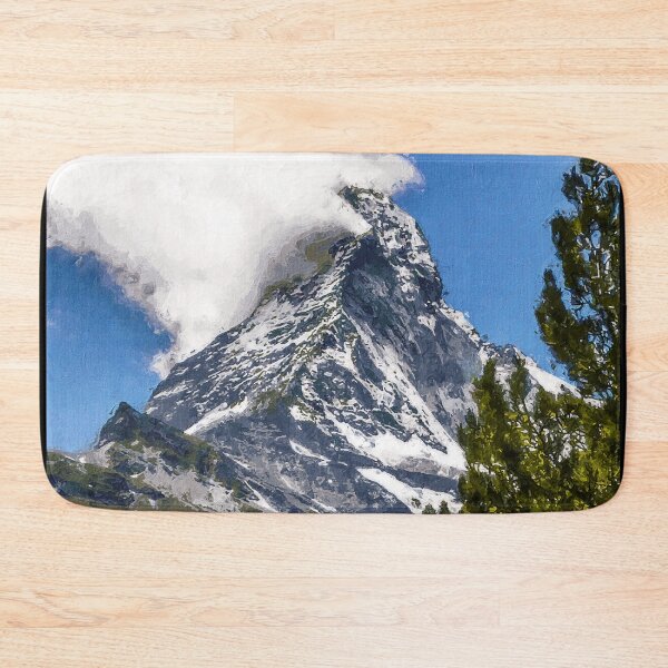 Item preview, Matterhorn Mountain Switzerland Zermatt, European Swiss Alps Mountains, Winter Matterhorn Landscape Oil Paint, Switzerland Highest Peak designed and sold by Paintcorner.