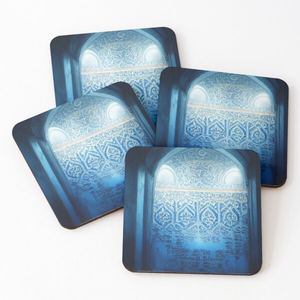 Item preview,  blue mosaic and ancient Arab Islamic writing/ piece of art designed and sold by MaissaArt.