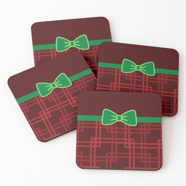 Item preview, Green bow Red and Burgundy  windows  designed and sold by L-I-E-Store.