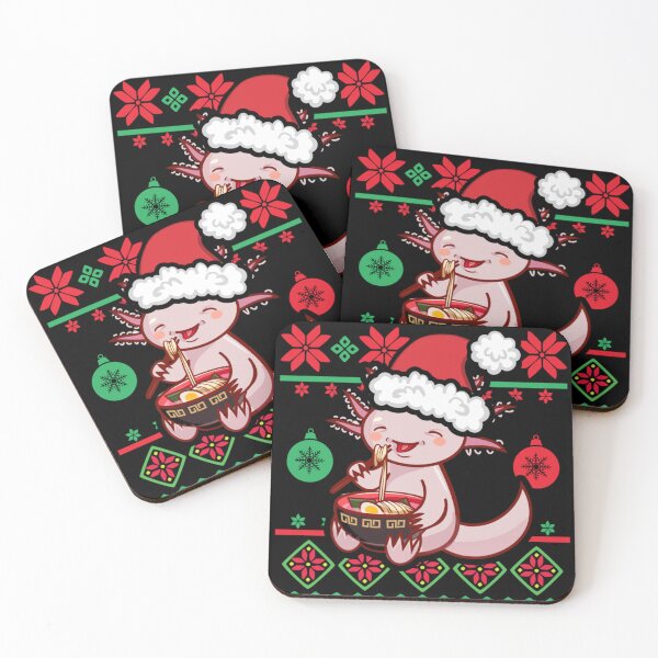 Item preview, Anime Christmas Sweater - Ugly Anime Christmas Sweater Kawaii Axolotl Eating Ramen designed and sold by Mala Rock ⭐⭐⭐⭐⭐.