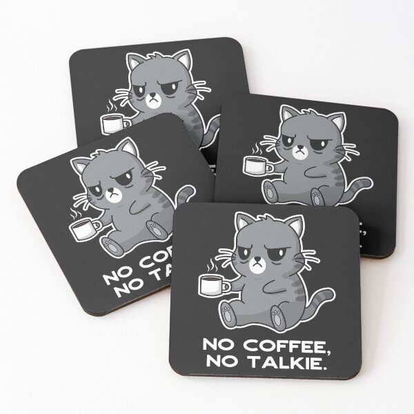 Item preview, No Coffee, No Talkie designed and sold by MeowsAndMakes.