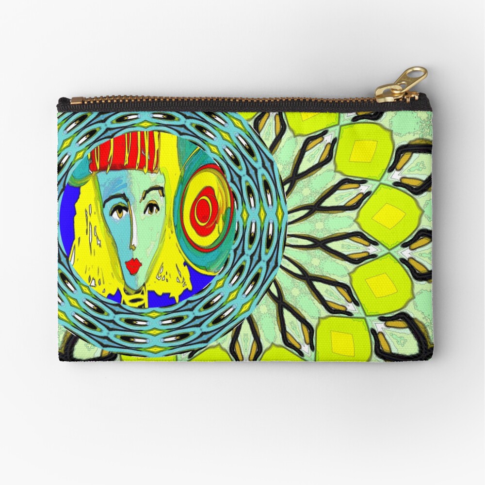 Lady in Green Zipper Pouch