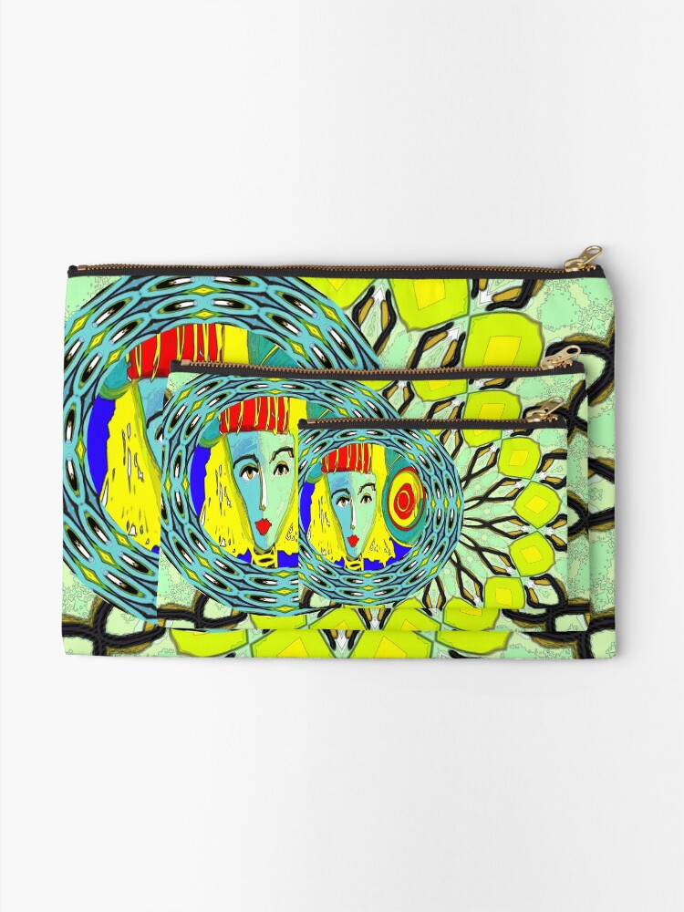 Alternate view of Lady in Green Zipper Pouch