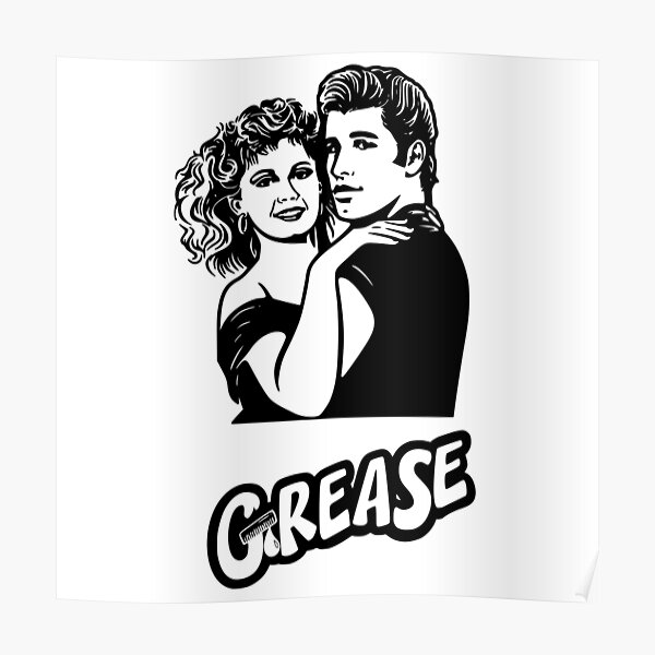 "Film movie Grease Danny and Sandy" Poster for Sale by Svgfilms Redbubble