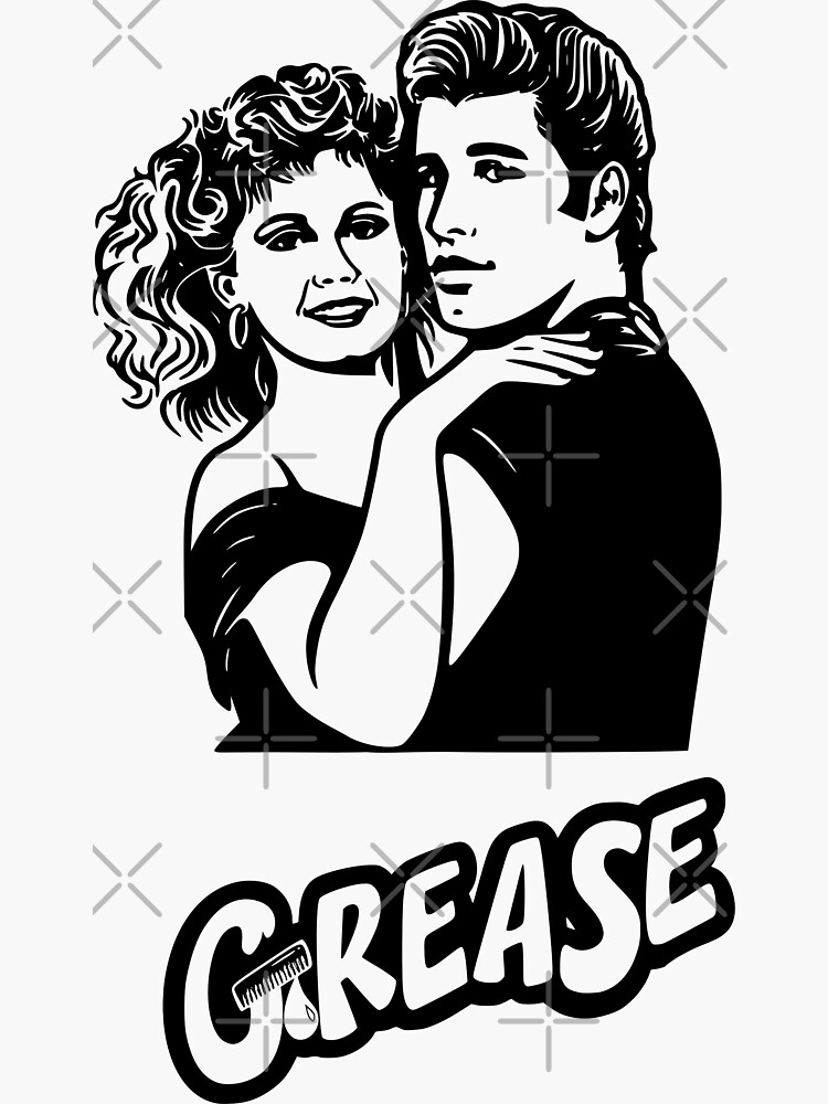 "Film movie Grease Danny and Sandy" Sticker for Sale by Svgfilms