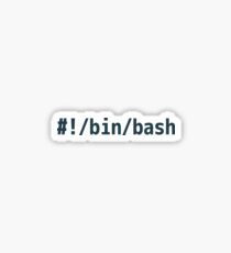 bin bash Design for Command Line Hackers Cooling Blue Text Sticker
