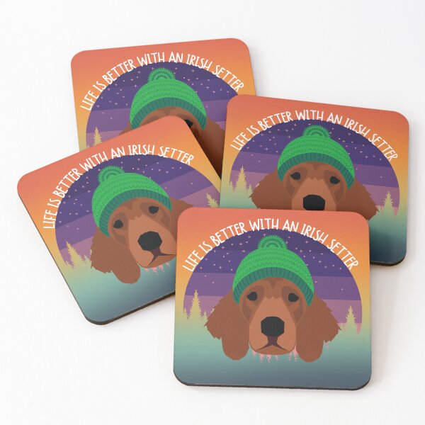 Item preview, Adorable "Better With Irish Setter" retro sunset designed and sold by Write-to-Rebel.