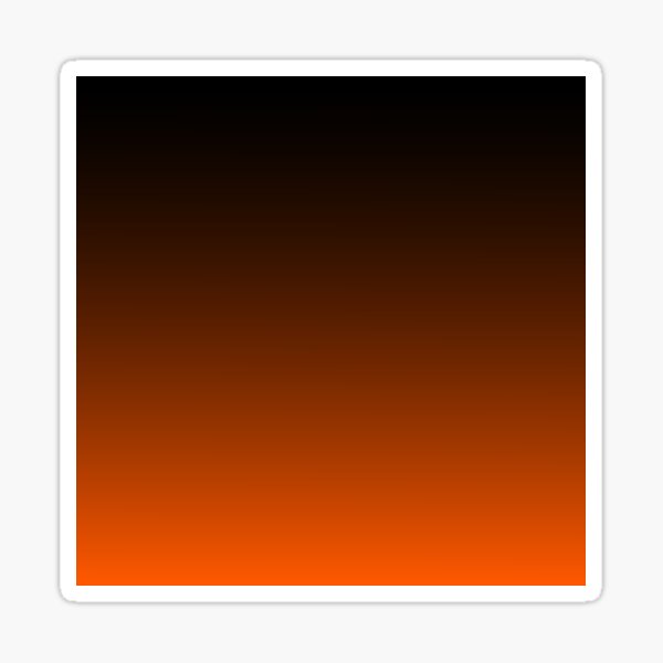 "Orange TO Black Fade G2 Orange Gradient To Black" Sticker for Sale