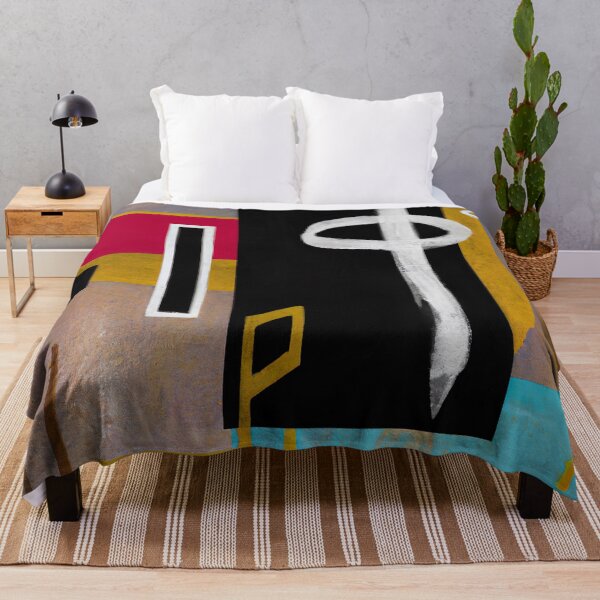 Item preview, Off the Map - Abstract Expressionism Street Art - Black, Brown, Red and Turquoise designed and sold by Inomaly Art.