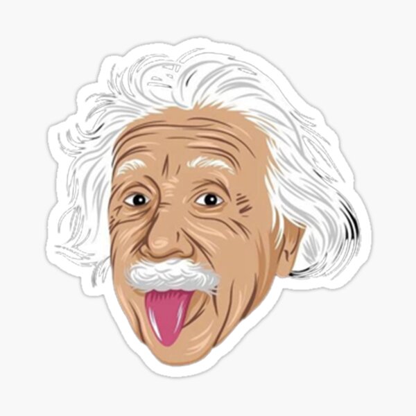 sticker albert einstein autocollant citations pour pc portable mac