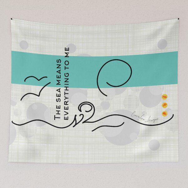 Item preview, Wild open water swimming, winter bathers. The sea means everything to me fun for swimmer lovers. Caroline Laursen Original designed and sold by Caroline Laursen.
